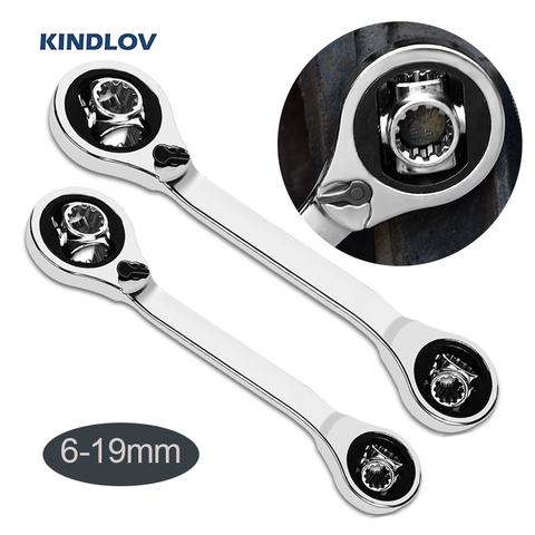 KINDLOV Tiger Wrench Ratchet Spanner 360 Degree Rotation Socket Wrench With Spline Bolts 52 In 1 Universal Car Repair Hand Tools ► Photo 1/6