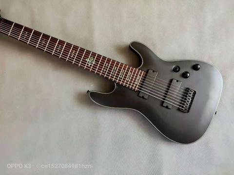 Classic high quality 8 string electric guitar, matte black body, black hardware, free delivery ► Photo 1/6