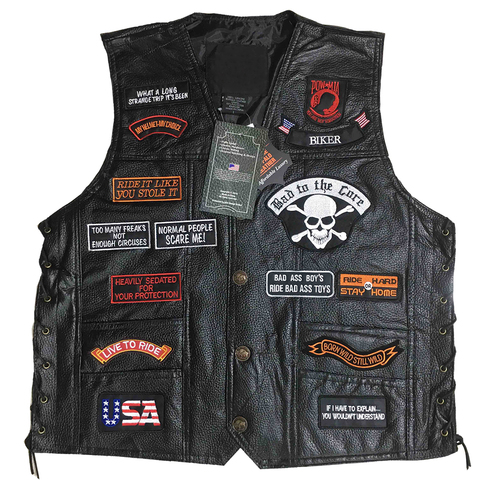 Motorcycle Jacket Motos Biker Ceket Sheepskin Leather Vest Mens Chaqueta Motoqueiro Punk Retro Jaqueta Casual Moto Vest Clothing ► Photo 1/6