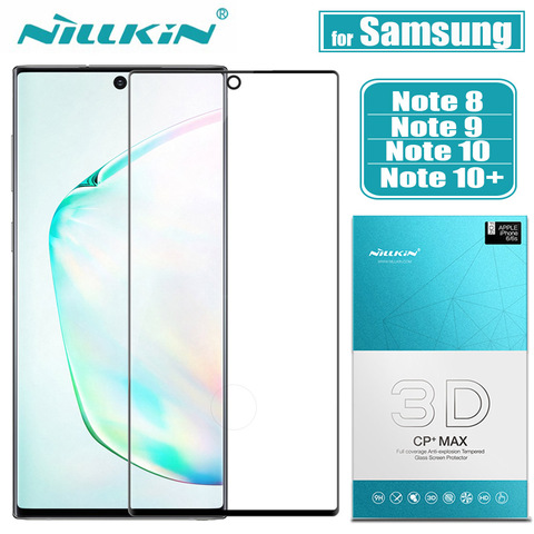 for Samsung Note 10 Plus Pro 5G Glass Screen Protector Nillkin 3D Full Cover Glue Safety Tempered Glass for Galaxy Note 9 8 10+ ► Photo 1/6