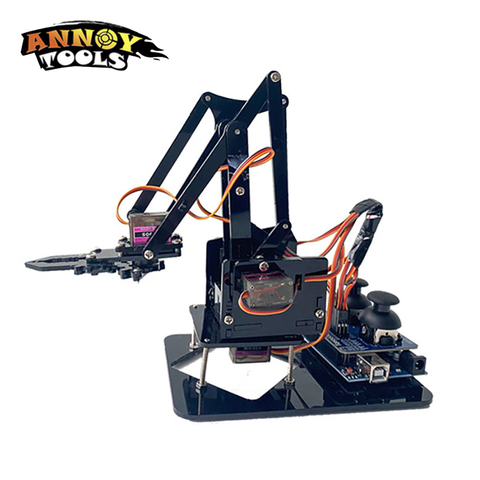 DIY Arduino Acrylic Robot Arm Robotic Claw Manipulator Arduino Kit 4 DOF Toys Mechanical Grab Manipulator Part Accessory ► Photo 1/5