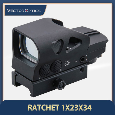 Vector Optics Ratchet 1x23x34 Multi 4 Reticle Red Dot Scope Weapon Reflex Sight Hunting AR AK 12ga Firearms Solid Shock Proof ► Photo 1/6