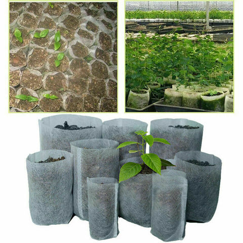 Biodegradable Nursery Bags Plant Grow  Bag Pouch Seedling Pots Non-Woven ► Photo 1/6