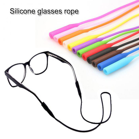 Candy Color Elastic Silicone Eyeglasses Straps Sunglasses Chain Sports Anti-Slip String Glasses Ropes Band Cord Holder ► Photo 1/6