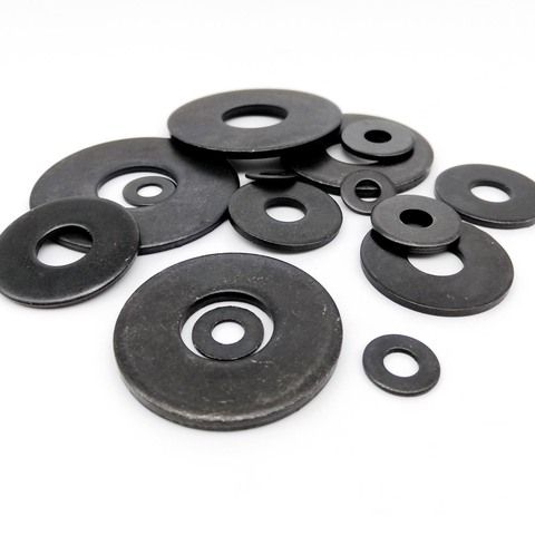 2/25pcs M3 M4 M5 M6 M8 M10 M12 M14 M16 Black Grade 8.8 Steel Large Size Oversize Big Wider Flat Washer Plain Gasket High Quality ► Photo 1/6