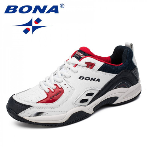 BONA New Popular Style Men Tennis Shoes Outdoor Jogging Sneakers Lace Up Men Athletic Shoes Comfortable Light Soft Free Shipping ► Photo 1/6