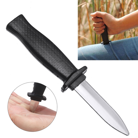 Retractable Cutter Dagger Toy Disappearing Slide Plastic Blade with Handle Joke Fake Trick Toy Knife Halloween Props18*2.5cm ► Photo 1/6