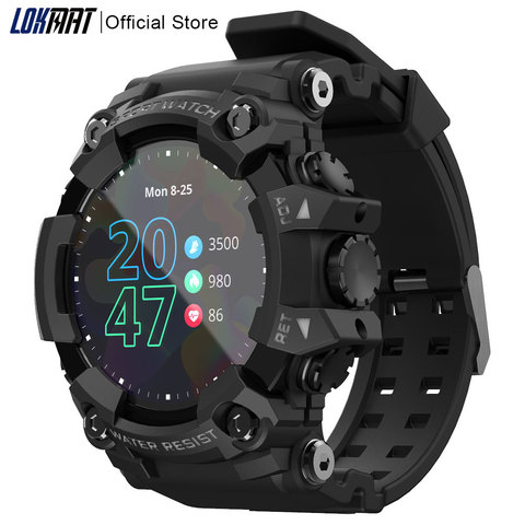 LOKMAT ATTACK Full Touch Screen Fitness Tracker Smart Watch Men Women Heart Rate Monitor Blood Oxygen Smartwatch For Android ios ► Photo 1/6