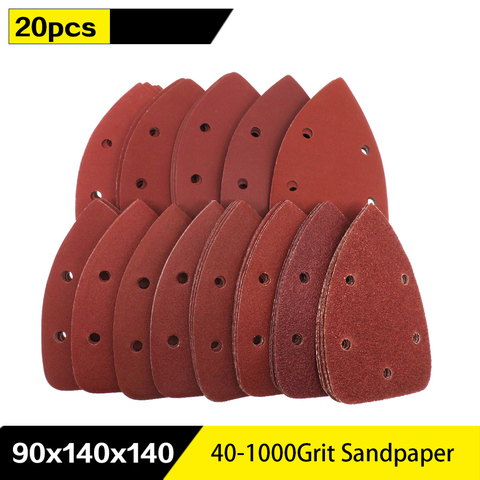 20pcs Self-adhesive Sandpaper Triangle 5 holes Delta SanderHook Loop Sandpaper Disc Abrasive Tools For Polishing Grit 40-1000 ► Photo 1/6