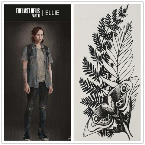 The Last of Us: Part II Cosplay Ellie Arm Temporary Waterproof Tattoo  Sticker