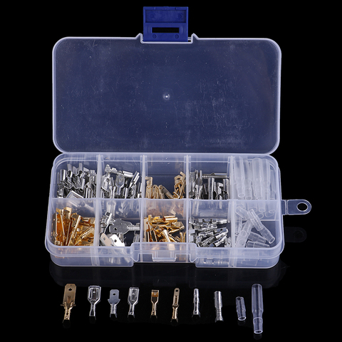 150pcs/Set Male And Female Car Spade Connectors Splice Crimp Wire Terminals Assortment Kit With Insulating Sleeves Kit ► Photo 1/6