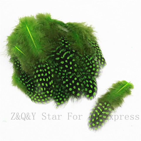 5-10CM (2-4 inches) natural guinea fowl feather 100PCS dyed fruit green DIY home wedding decoration crafts accessories feather ► Photo 1/6