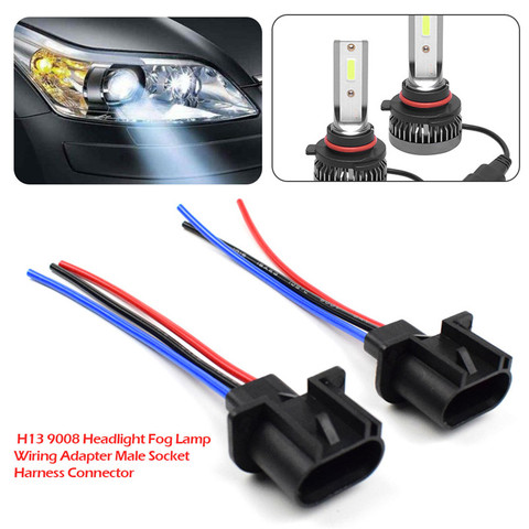 1 Pair H7 H8 H9 H10 H11 H13 9005 LED Headlight Bulb Base Adapter Holders Socket for Hyundai Sonata Nissan QASHQAI KIA Sportage ► Photo 1/6