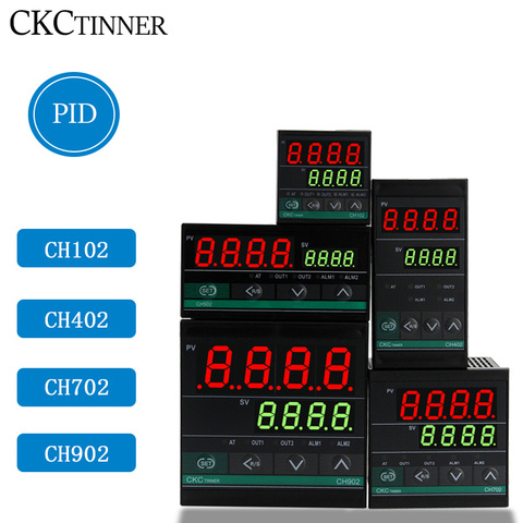 Dual Output SSR and Relay CH102 CH402 CH702 CH902 Two Relay Output LCD Digital PID Intelligent Temperature Controller48-240V AC ► Photo 1/6