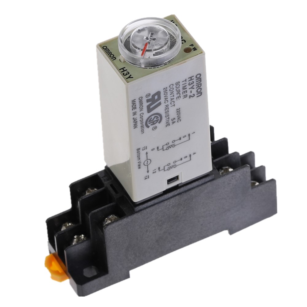 1Pcs H3Y-2 DC 12V Delay Timer Time Relay 0-10 Minute with Base