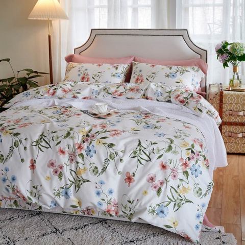 Svetanya Silkly Egyptian Cotton Bedding Set Printed Quanlity Linens Sheet Pillowcase Quilt Cover ► Photo 1/6