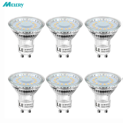 GU10 LED Light Bulbs Lamp 40/50/60W Equivalent 3/4/5W 250/350/450lm White 2700K 120 Beam Angle[Energy Class A+]-6PACK ► Photo 1/6