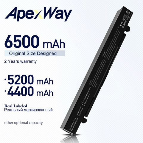 ApexWay 8 cell Battery For Asus A41-X550 A41-X550A X550 A450 A550 F450 R409 R510 X450 F550 F552 K450 K550 P450 X550C X452E X450L ► Photo 1/5