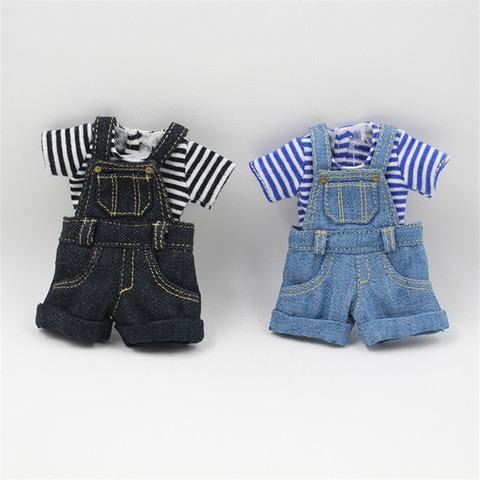 Outfits for Blyth doll Denim overalls for the 12 inch doll JOINT body cool dressing 1/6 BJD ICY DBS ► Photo 1/4