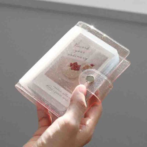 Jelly Color Photo Album for Mini Card Photo Sticker Album Mini Photo Album Photos Instax Album Transparent Glitter Card Holder ► Photo 1/6