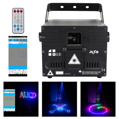 1W Phone Bluetooth APP Edit DMX Laser Scanner ILDA Animation Scan Design Patterns Projector Light DJ Party Xmas Stage Lighting ► Photo 1/6