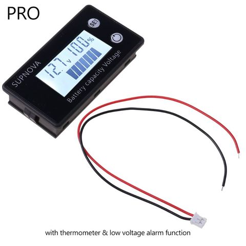 Battery Capacity Indicator 8V-100V Lead Acid Lithium LiFePO4 Car Motorcycle Voltmeter Voltage Gauge 12V 24V 48V 72V ► Photo 1/6