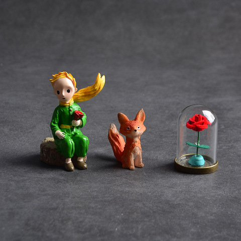 Lovely The Little Prince Rose Action Figure Fox Resin Figurine Collection Model Doll for Girl Boy Gift Home Desktop Decoration ► Photo 1/6