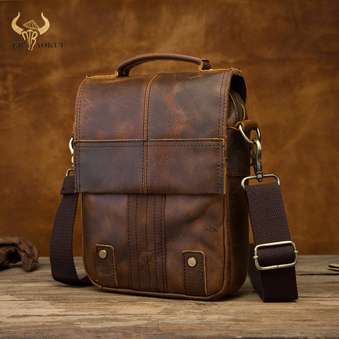 Quality Leather Male Casual Design Shoulder Messenger bag Cowhide Fashion Cross-body Bag 8