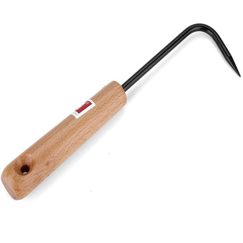 Bonsai tools hook  wooden handle carbon steel hook robust very firm and durable ► Photo 1/6