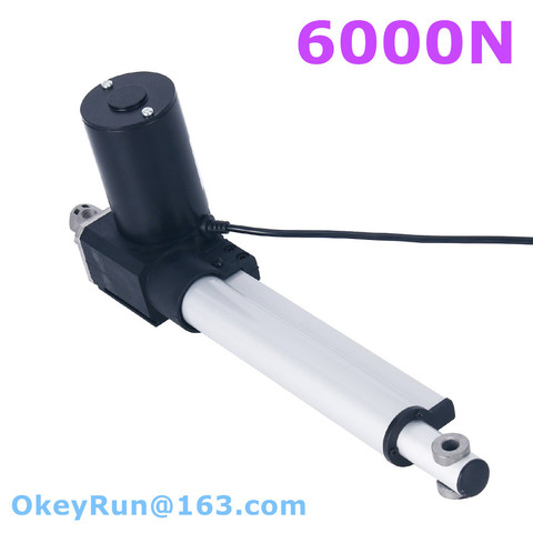 12V 24V 300/350/400/450/500/550mm adjustable stroke 42mm/s fast speed 6000N 600KG 1320LBS heavy duty new linear actuator ► Photo 1/6