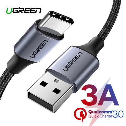 Ugreen USB Type C Cable For Xiaomi Poco x3 USB C Cable for Samsung S9 Fast Charging Data Wire Phone Charge Cord For Huawei P40 ► Photo 1/6