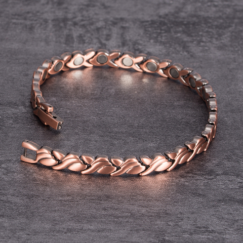 Magnetic Pure Copper Bracelets for Women Vintage Chain Health Energy Magnetic Bracelets & Bangles for Arthritis Women Jewelry ► Photo 1/6