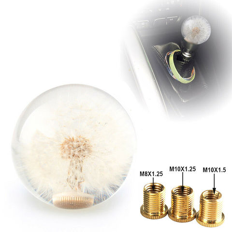 Universal 70MM Racing Crystal Ball Dandelion Real Flowers Shift Knob Shift Head ► Photo 1/6