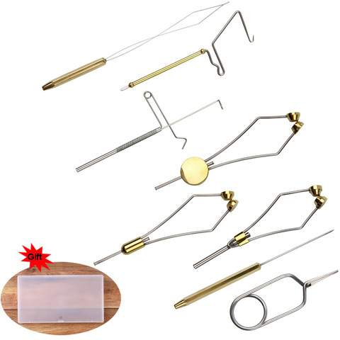 Fly Tying Tool Kit With Hackle Plier Dubbing Needle Threader Holder Whip Finisher Handle Bullet Bobbin Holder ► Photo 1/6