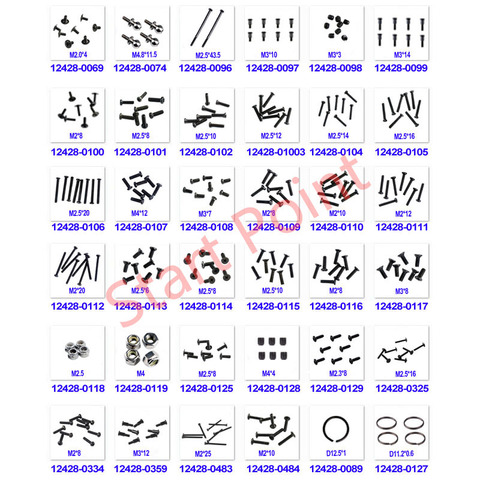 WLtoys 12428 12423 Include All Screws Ball Head Round Screw Spare Parts For WLtoys 12428 12423 RC Car ► Photo 1/6