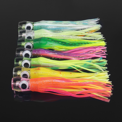 DNDYUJU 1Pcs Drag Fishing Bait Feather Skirt Sea Fishing Tackle Trolling Squid Skirts Soft Octopus Lures Sea Fishing Tackle ► Photo 1/6