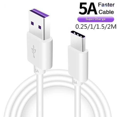 Hot 5A Super Fast Charger USB C Cable Quick Charge 3.0 Type C Charging for Samsung S10 9 for Huawei P30 P20  Lite Xiaomi Mi 9 8 ► Photo 1/6