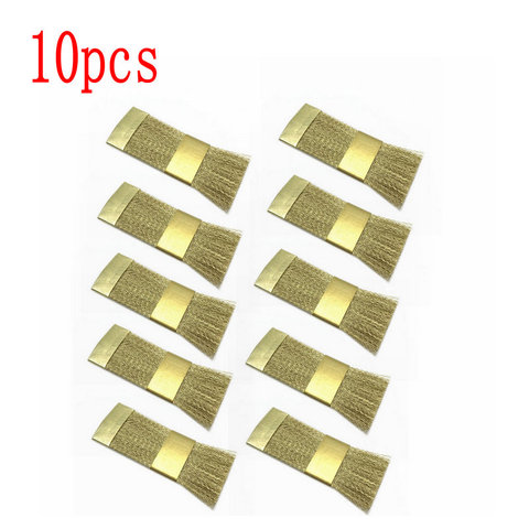 10pcs Dental/Nail Drill Bit Cleaning Brush Golden Color Portable For Electric Manicure Drills Copper Wire Drill Brusher ► Photo 1/6