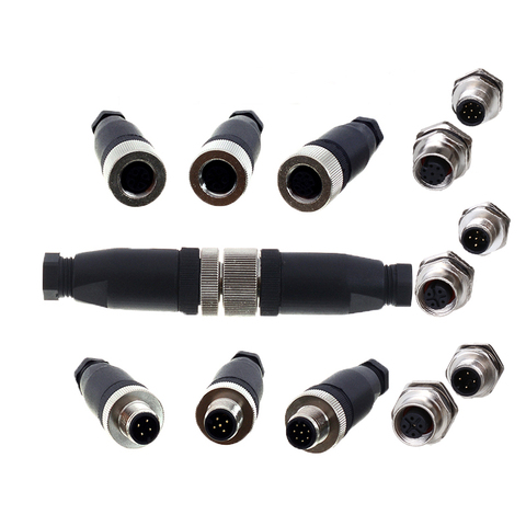 Waterproof IP67 Male Female Screw Crimp 4 5 8 Pin M12 Aviation Connector Plug Socket Nauticacl Aerospace Electronic Transducer ► Photo 1/6