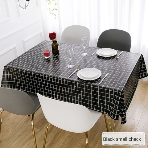 Wash-Free Tablecloth Waterproof Oil-Proof Printing Table Cloth Northern European Plaid Table Cloth Coffee Mat Table Covers ► Photo 1/6