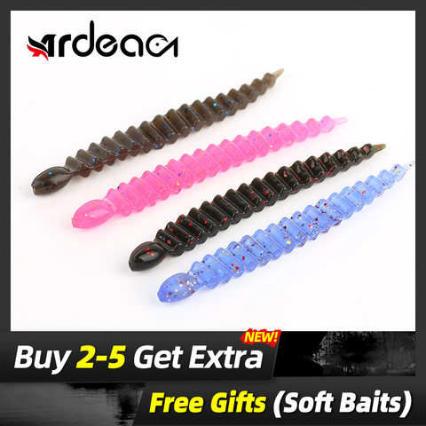 Ardea 80mm Soft Lure Fishing Set Silicone Bait Worm Smelling Jigging Larva Black Wobbler Minnow Plastic Swimbait shad Bass Pike ► Photo 1/6