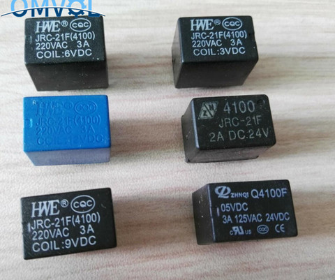 5pcs Miniature PCB relay  6 pins mini relay DC 3V 5V 9V 12V 24V JRC-21F 4100 relay switch ► Photo 1/6