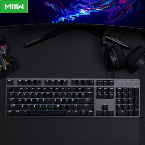 MIIIW 600K Mechanical Keyboard Gaming Keyboard Backlight 104Keys Backlight Kailh Red Switch USB Wired Keyboard Set Kits ► Photo 1/6