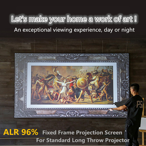 Mivision 16:10 Projector Screen With UltraThin Bezel Frame For LED TV Feel, With Black Diamond Screen Material ► Photo 1/6