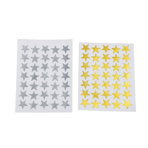 10pcs/lot Silver/ Golden Lovely Star Sticker Teacher Label Reward For Children Kid Students Gift Gold Silver Bronze Stationery ► Photo 1/5