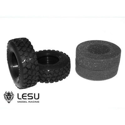 LESU 1Pair Spare Part Rubber Tires B 1/14 RC Tractor Truck Model TMY ► Photo 1/3