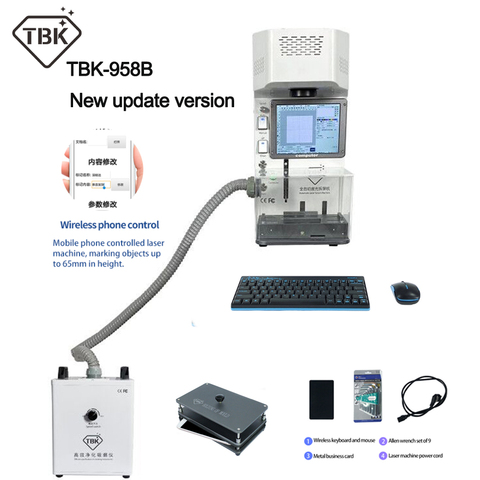 2022 TBK-958B New version Laser Separating Machine Fiber Laser engraving Machine For iPhone 7-11 X Max  Back Glass Remover ► Photo 1/6