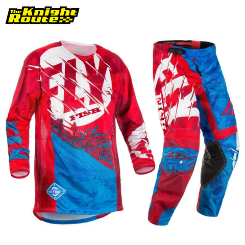 FLY FISH Motocross Jersey Pants Suit Men MX Gear Set Combos Moto Equipment Enduro Motocross Off-road Dirt Bike Clothes ► Photo 1/6