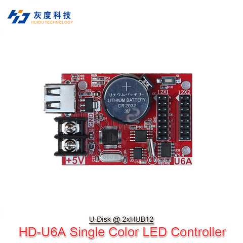 Huidu HD-U6A HD-U6B HD-U62 HD-U63 HD-U64 Single Color U-disk Controller Card Use For P10 F3.75 P4.75 Single Color LED Module ► Photo 1/6