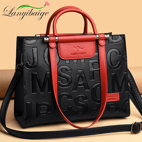 Famous Designer Brand Bags Ladies PU Leather Handbag 2022 Luxury Ladies Handbag Purse Fashion Shoulder Bag Travel Casual Handbag ► Photo 1/6